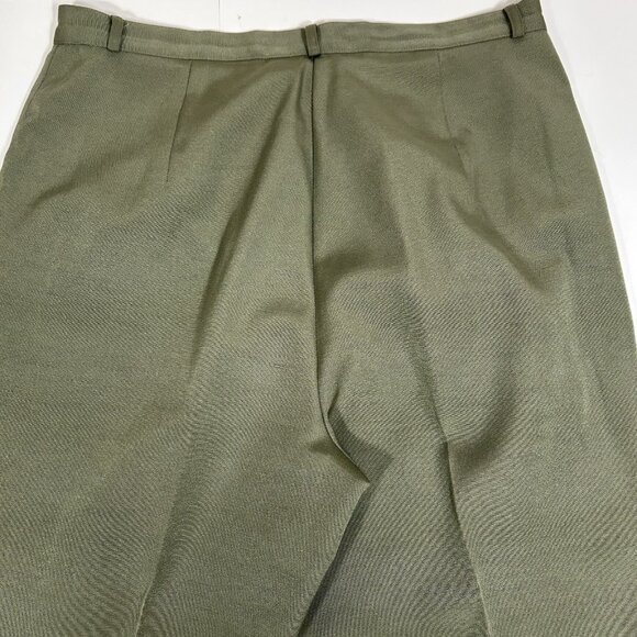 Vtg Nygard Collection 2pc Pants Suit Olive Green Lined Blazer Sz 12 Pants Sz 14 - Picture 12 of 13